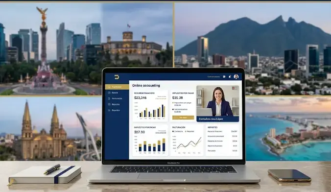 Contador en línea en México: servicio contable para CDMX, Monterrey, Guadalajara, Cancún y todo el país
